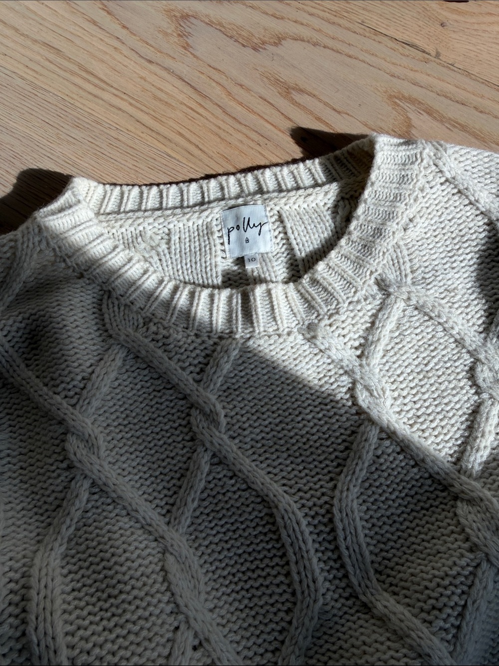 Princess Polly Cream Cable Knit Crew Sweater - Picture 4 of 4